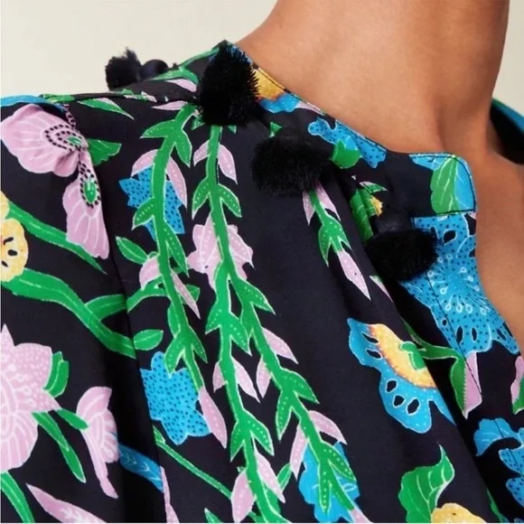 Figue Dress Ella Tassel Tiered Ruffle Mini in Floral Birdsong Print - Picture 3 of 7